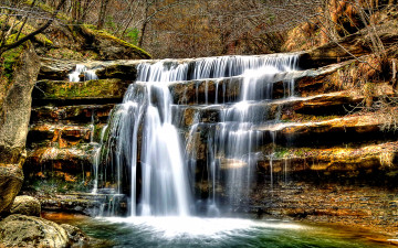 Картинка cascading falls природа водопады водопад каскад