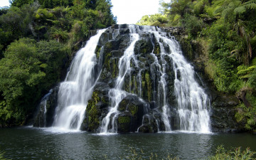 обоя новая, зеландия, cascada, owharoa, природа, водопады