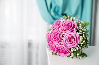 Картинка цветы букеты +композиции розы pink rose bouquet flowers розовые букет