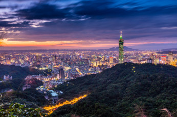 обоя города, тайбэй , тайвань, панорама