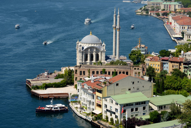 Обои картинки фото города, стамбул , турция, море, мечеть
