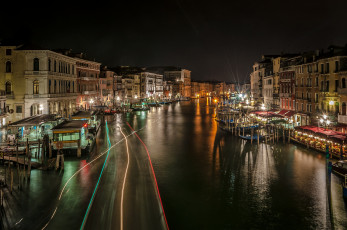 Картинка города венеция+ италия канал ночь