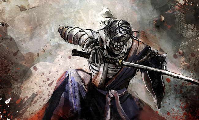 Обои картинки фото аниме, rurouni kenshin, shishio, меч, самурай, makoto