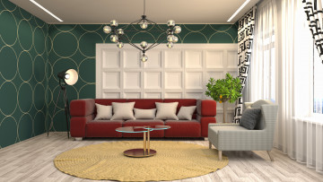 Картинка 3д+графика реализм+ realism living room гостиная мебель стиль дизайн