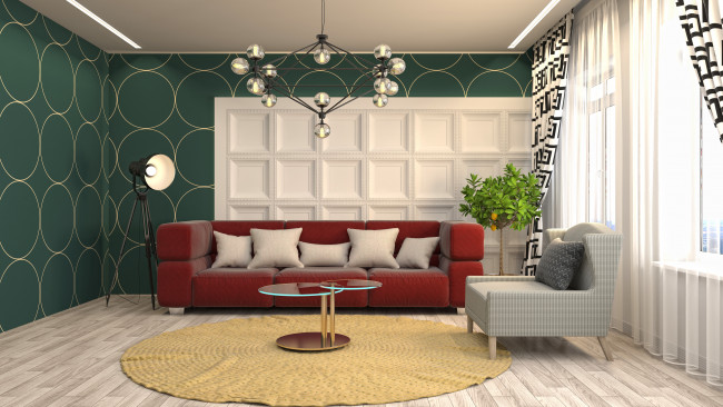 Обои картинки фото 3д графика, реализм , realism, living, room, гостиная, мебель, стиль, дизайн
