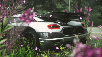 Картинка автомобили фрагменты+автомобиля белый цветы трава