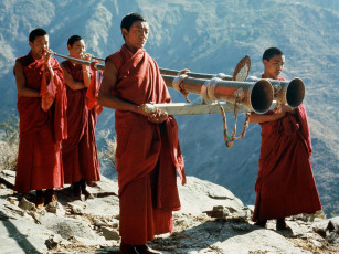 обоя tibetan, monks, разное, люди