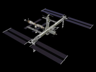 Картинка космос космические корабли станции станция мир