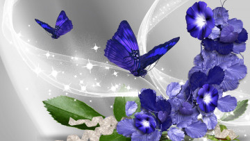 Картинка разное компьютерный дизайн бабочки цветы