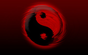 Картинка 3д графика yin yang инь Янь