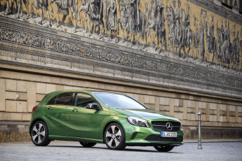 Картинка автомобили mercedes-benz зеленый 2015г w176 style a 200