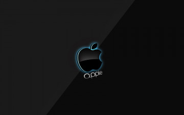Картинка компьютеры apple логотип яблоко тёмный