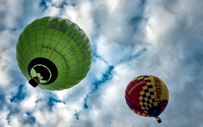 Обои картинки фото авиация, воздушные, шары, небо, спорт
