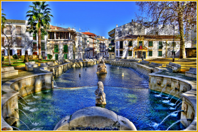 Обои картинки фото fuente, del, rey, города, улицы, площади, набережные, бассейн, здания, фонтаны, полщадь, город