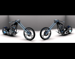 обоя black, chopper, by, scogs, мотоциклы, 3d