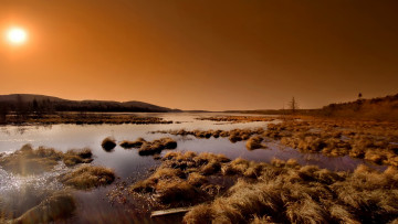Картинка природа восходы закаты река пейзаж закат