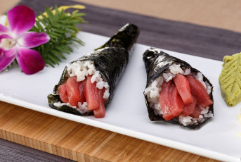 Картинка еда рыба +морепродукты +суши +роллы тунец рис