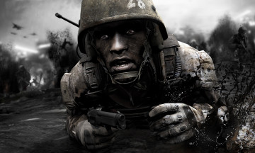 Картинка 3д+графика армия+ military форма пистолет каска взгляд фон мужчина