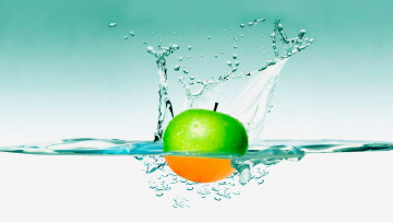 Картинка разное компьютерный+дизайн яблоко вода изменение