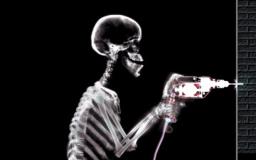 Картинка разное кости рентген тёмный скилет дрель фон
