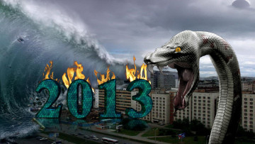 обоя праздничные, разное, новый, год, 2013, змея, апокалипсис