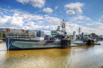 Картинка hms+belfast корабли крейсеры +линкоры +эсминцы горд река корабль военный