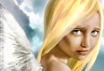 Картинка календари фэнтези 2019 ангел calendar крылья взгляд слезы лицо