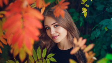 Картинка девушки -unsort+ лица +портреты осень