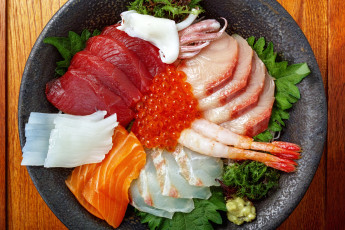 обоя еда, рыба,  морепродукты,  суши,  роллы, икра, креветки