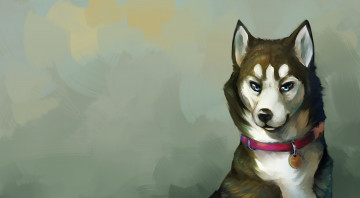 Картинка рисованные животные +собаки собака
