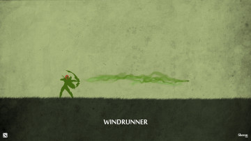 обоя рисованные, минимализм, green, archer, windrunner