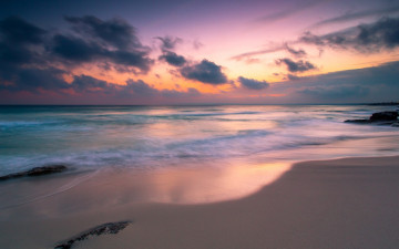 обоя природа, побережье, небо, облака, пляж, песок, ocean, sea, вода