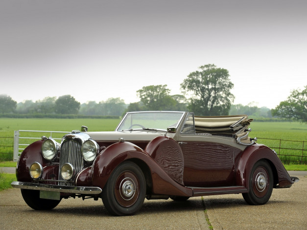 Обои картинки фото автомобили, классика, 1938г, coupe, drophead, rapide, v12, lagonda
