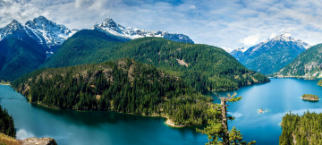 Картинка природа пейзажи озеро горы лес