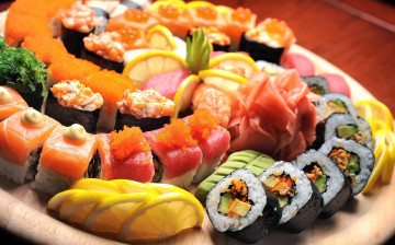 Картинка еда рыба +морепродукты +суши +роллы кухня японская ассорти роллы суши