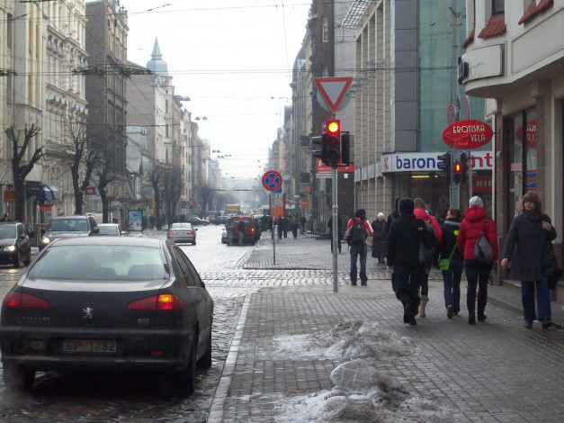 Обои картинки фото рига, улица, гертрудес, города, латвия