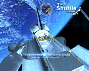 обоя space, shuttle, mission, 2007, видео, игры