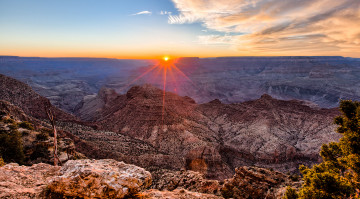 Картинка grand+canyon природа горы скалы пейзаж вид grand canyon солнце расвет