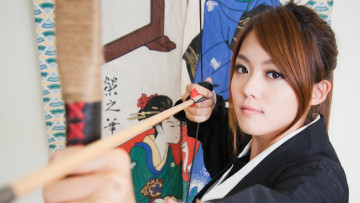 Картинка девушки -unsort+ азиатки лук кимоно азиатка