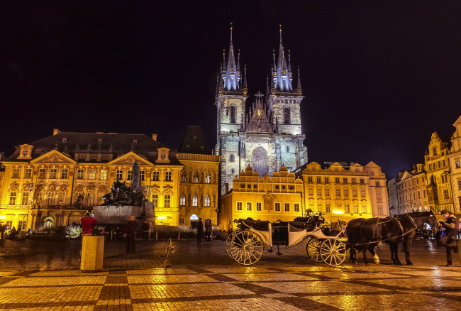 Обои картинки фото magical city of prague,  czech republic, города, прага , Чехия, огни, ночь