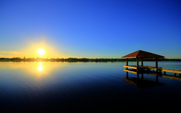Картинка природа восходы закаты австралия australia gold coast озеро восход утро пейзаж