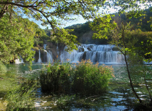 Картинка хорватия+krka+nat +park природа водопады хорватия деревья водопад парк
