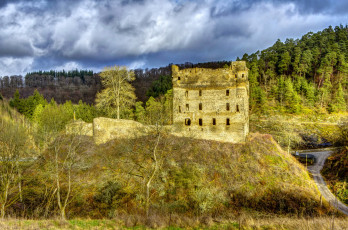 обоя руины замка balduinseck германия, города, - дворцы,  замки,  крепости, германия, balduinseck, замок, руины