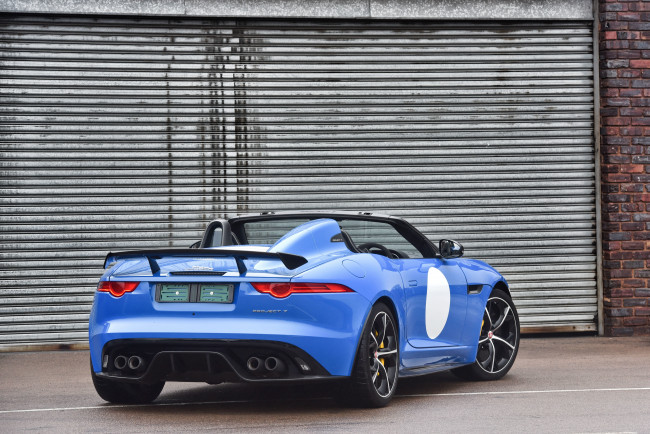 Обои картинки фото автомобили, jaguar, za-spec, синий, project, 7, f-type, 2015г