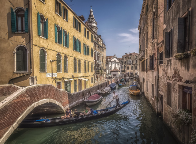 Обои картинки фото rio del mondo novo, города, венеция , италия, каналы