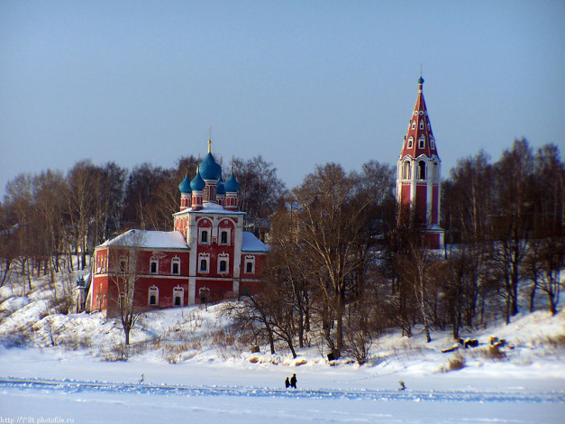 Обои картинки фото тутаев, зима, казанская, церковь, города, православные, церкви, монастыри