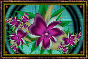 Картинка 3д+графика flowers+ цветы узор фон цвета лепестки