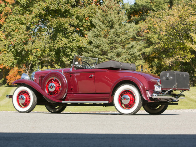 Обои картинки фото автомобили, studebaker, president, 1931, roadster, model, 80, красный, eight, state