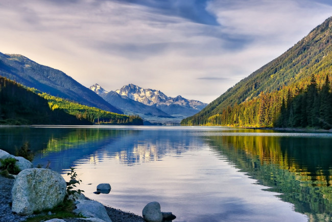 Обои картинки фото природа, реки, озера, озеро, деревья, горы