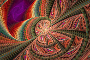 Картинка 3д+графика фракталы+ fractal завихрение шар завитки волны центр узоры